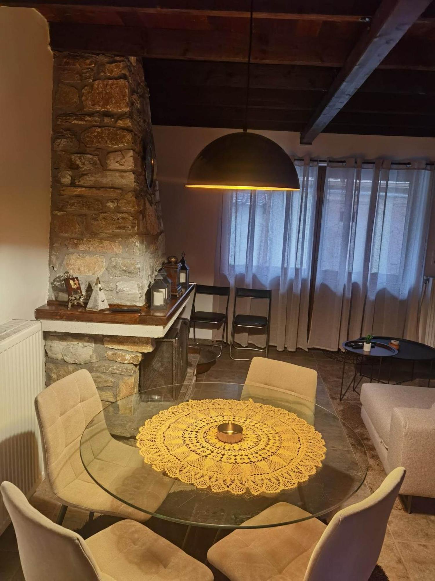 Traditional Stone Cottage In Palio Elatohori Kültér fotó