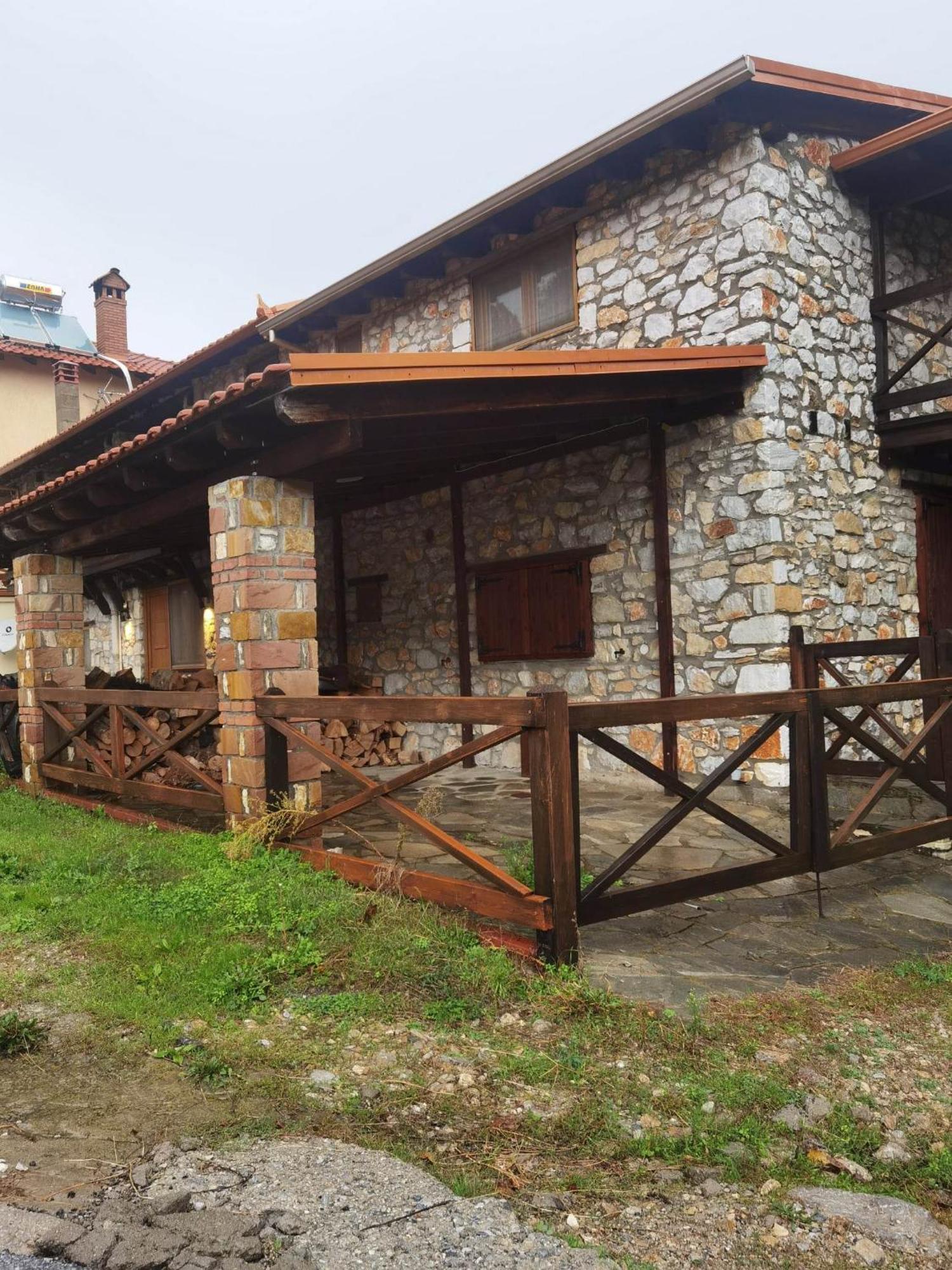 Traditional Stone Cottage In Palio Elatohori Kültér fotó